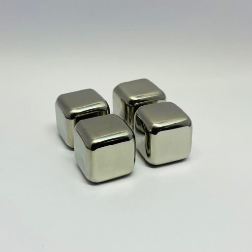 Lot de 4 Glaçons Inox